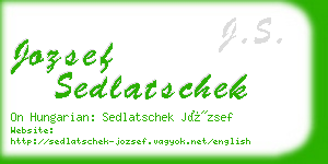 jozsef sedlatschek business card